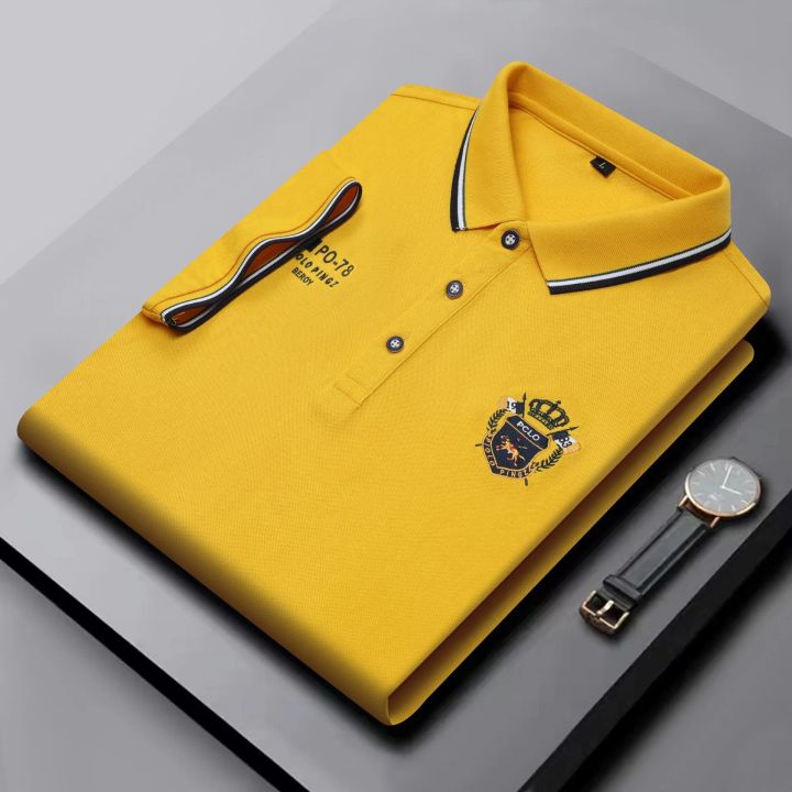Korean%20Fashion%20Men's%20Polo%20T-shirt%20Long%20Sleeves%20Embroidered%20Logo%20Polo%20Shirt%20Lapel%20Breathable%20Top%20Streetwear%20Loose%20Ropa%20Hombres%20-%20Image%202