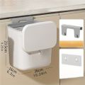 Effortless Cleanup Space-Saving White Wall-Mounted Trash Bin Space-Saving Multi-Functional Garbage Storage Space-Saving Trash Bin.