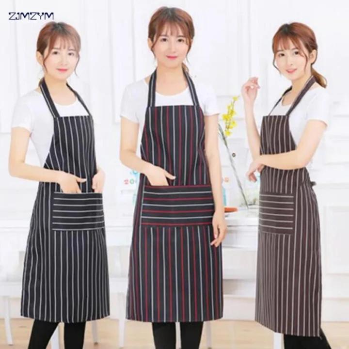 Apron Chef Waiter Kitchen Cooking Pockets Women Apron -1pcs Kitchen Cooking Pockets Women Apron