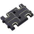 GC Mid Gear Box Skid Plate All Brass Black Coating Gear Box Bottom Plate Compatible For Axial 1/24 Ax24 Car Truck Metal Upgrade Parts. 