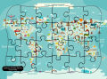 24 Pieces Jigsaw Puzzle Bangladesh Map & World Map Set 8x10.8 inch. 