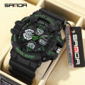 Sanda Men's Watches 50M Waterproof Quartz Wristwatch Sport Military LED Digital Watch for Male Relogios Masculino 3168.