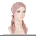 Fashion Ready To Wear Plain Hijab Inner Caps for Women Muslim Rhinestones Hair Loss Beanies Instant Scarves Headwraps Bonnets. 