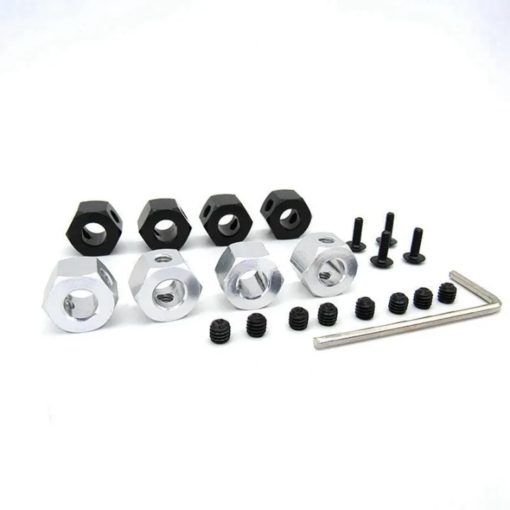 1%20Set%205Mm%20To%2012Mm%20Metal%20Combiner%20Wheel%20HUB%20Hex%20Adapter%20&%204%20Pcs%20Rubber%20Wheel%20Tire%20Tyre%20-%20Image%204