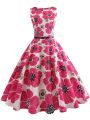 New Summer Dress 50s 60s Vintage Retro Midi Dresses for Women Elegant Sleeveless A-line Party Sundress Robe Femme.