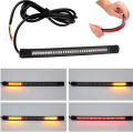 Multifunctions LED Motorcycle Strip Light Brake Tail Turn Signal License Plate Encounter. 