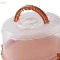 8inch Portable Cake Carrier Cupcake Container for Cookies Dishes Picnic.