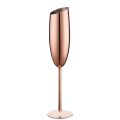 Set of 2 Stainless Steel Flutes Gles Rose Unbreakable Shatterproof.