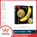 SMC Panther Dotted Banana Flavored Condom for Men | 3pcs Pack.