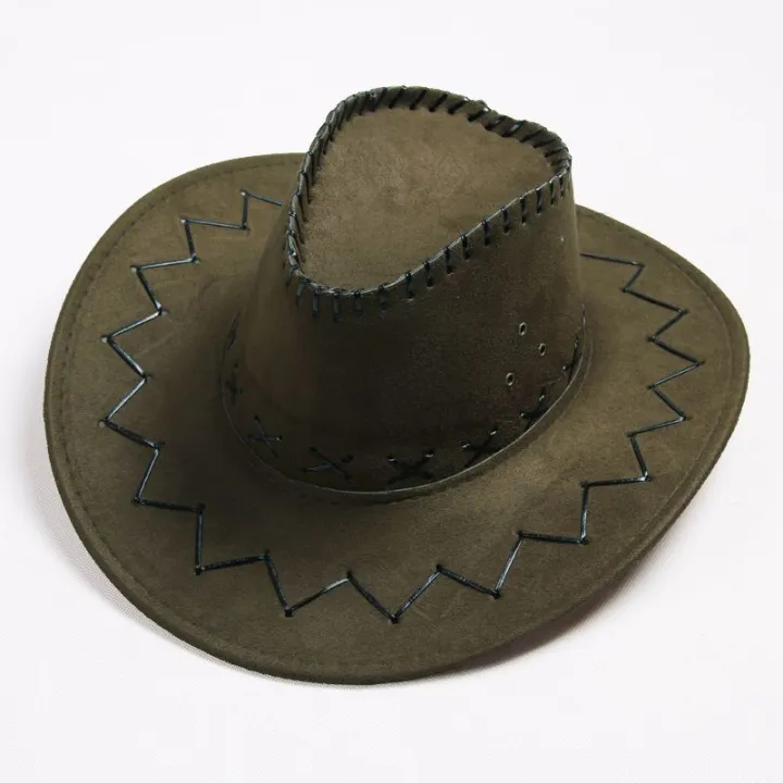 Spring%20and%20Summer%20Western%20Cowboy%20Hat%20Sun%20Hat%20Suede%20Fedora%20Hat%20Men's%20and%20Women's%20Multi-Color%20Knight's%20Cap%20Wide%20Brim%20Hat%20Top%20Hat%20-%20Image%202