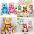 3D Sitting Bear Holding Cake Foil Balloon Baby Birthday Photo Props Cartoon Baby Shower Wedding Birthday Party Gift Balls. 