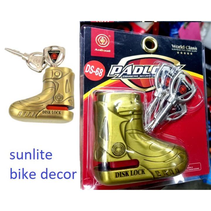 Hydraulic disc lock model shoes for motorcycles. Bike -