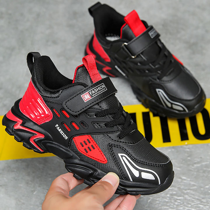 Kids Shoes Boys Sneakers Black Kids Casual Shoes Fashion PU