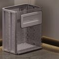 1 Piece Hanging Kitchen Trash Can Garbage Bin Gray Plastic Cabinet Waste Bin Kitchen Compost Can Garbage Can.