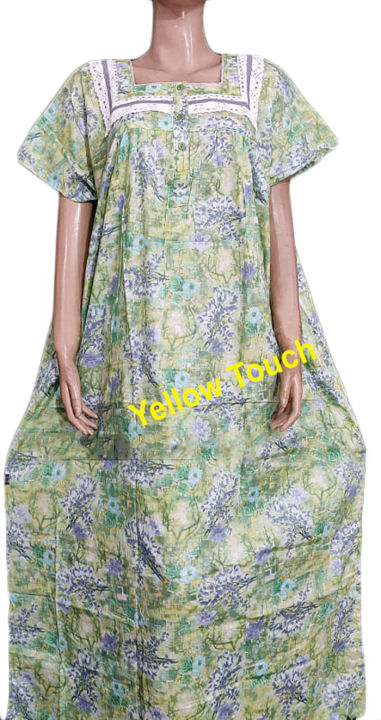 Fashionable Cotton Maxi for Women Khusi Kata Design Maxi Night Dress For Women Night Dress For Women Daraz .bd