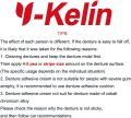 Y-Kelin Denture Adhesive Cream 1/3/12 Pack Original Formula Zinc Free Extra Strong Hold For Upper Lower or Partials All Day. 