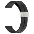 Universal strap 20mm 22mm Strap For Samsung Galaxy watch 4/5 pro/classic/gear s3/active 2 Sport Silicone Magnetic Buckle Huawei GT 2 2e 3 band Watch accessories. 