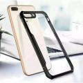 For Iphone 7 Plus / Iphone 8 Plus Mobile Cover Edge-Reinforced Shockproof Cushion Back Clear Hybrid Transparent Hard Cover Casing. 