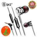 QKZ DM9 Zinc Alloy HiFi Metal In Ear Earphones - Black / Silver. 