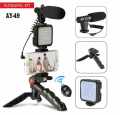 Video Making Kit Live Video Shooting Kit Plastic Professional Desktop Phone Set For Indoor Remote Control Vlogging Video Making Kits Microphone LED Fill Light Mini Tripod. 