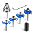 4pcs Router Bits 1/4 Shank with 6 Bearings Set. 