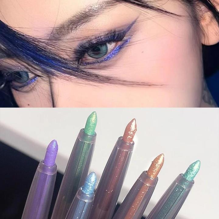 Chameleon Eye Shadow Eyeliner Pencil Shiny Pearlescent Silkworm Eyeshadow Stick Lasting Waterproof and Brightening Eye Cosmetics