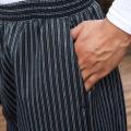Chef Work Pant Belt Elastic Men's Kitchen Striped Zebra Pants Large Size Hotel Restaurant Chef Black and White Striped Pants Women. 