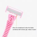 Pink Women 6 Layer Shaving Razor Face Razors for Female Sharp and Skin Friendly Designed for Armpit and Pubic Hair Women Razor with 3 Replacement Razor Blades.
