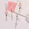 Goth Y2K Phone Charm Bow Heart Star Keychain Pendant Kawaii Key Chain Bag Phone Chain Cute Accessory For Girls Women Jewelry. 
