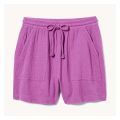 Cotton Gauze High Rise Pull-On Soft Shorts For Women.