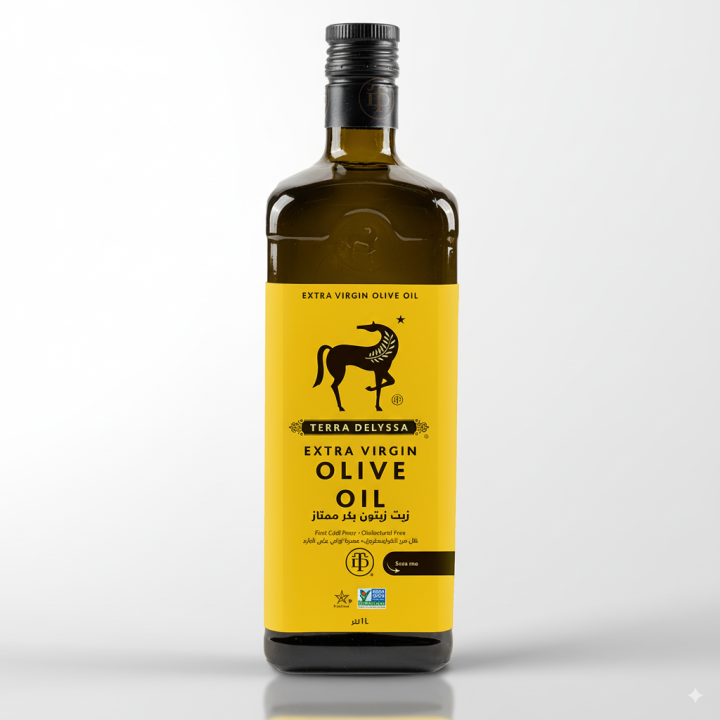 Terra Delyssa Extra Virgin Olive Oil – 1L | First Cold Press, Imported from Tunisia