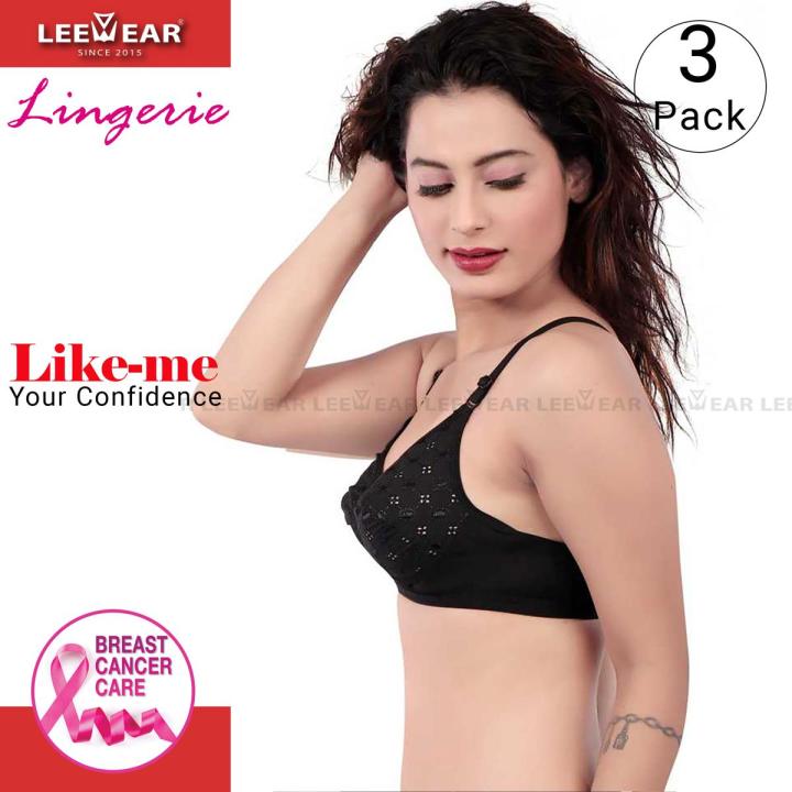 3 Pieces 3 Color Indian Like Me Full Support Bra, Chicken Fabrics 99.99% cotton, Comfort bra; Guddi bra Slim Bra; Fashionable Bra; Sexy Bra; Soft Bra; comfortable Bra; Stylish Bra; Ladies Bra; Sports Bra; China Bra; Thai Bra; UndBraLik070085