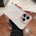 New iPhone 15 phone with eagle eye gold shield magnetic suction three in one Apple 14 full package fall protection case.
