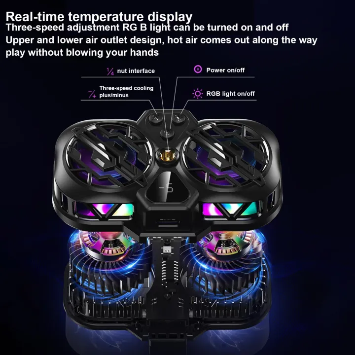 K11%20Mobile%20Phone%20Cooler%20Cool%20Lighting%20Cell%20Phone%20Live%20Streaming%20Radiator%20Adjustable%203%20Levels%20For%20Playing%20Games%20Watching%20Videos%20-%20Image%207