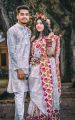 New Designer Block Printed Half Silk Share And Dhupiyan Cotton Panjabi For Combo Couple set.