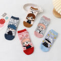 Anime Jujutsu Kaisen Sock Cosplay Itadori Yuji Kugisaki Nobara Gojo Satoru Sneaker Ankle Socks.