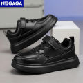 New Fashion Black Children Shoes Pu Leather Kids Casual Sneakers School Running Shoes for Boy Girls White Tennis.