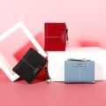 Women Wallet Soft PU Leather Female Purse Mini Hasp Card Holder Coin Short Wallets Slim Small Purse Zipper Keychain.
