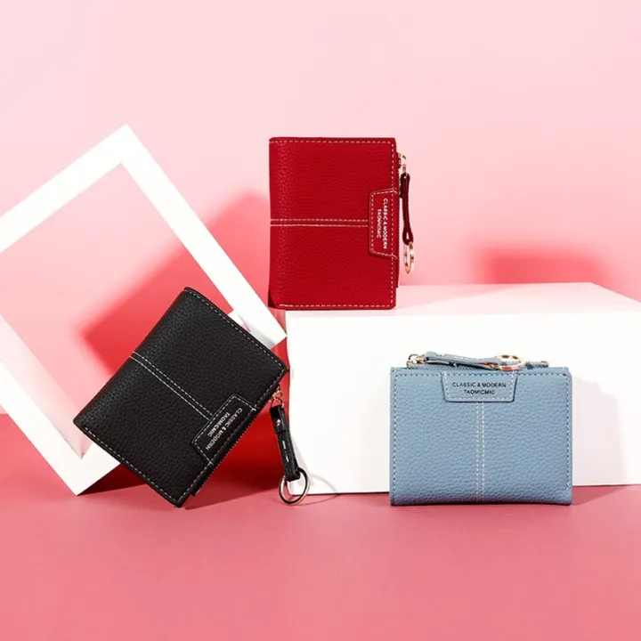 Women%20Wallet%20Soft%20PU%20Leather%20Female%20Purse%20Mini%20Hasp%20Card%20Holder%20Coin%20Short%20Wallets%20Slim%20Small%20Purse%20Zipper%20Keychain%20-%20Image%206