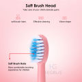HEGRUS Electric Toothbrush Sonic Children's Electric Toothbrush Kids 3 To 12 Years Old Cleaning Care Oral Bacteria Soft Hair Small Brush Head 6 Replacement Brush Heads USB Charging Low Noise. 