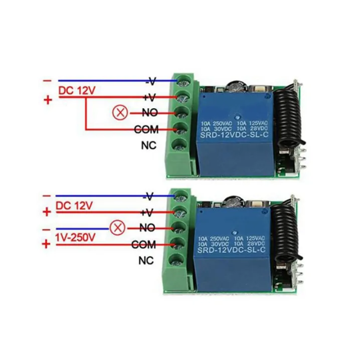 ARELENE%20433%20Mhz%20RF%20Wireless%20Switch%20Receiver%20DC%2012V%20Single%20Relay%20Receiver%20Module%20with%202%20Remote%20Transmitter%20-%20Image%207