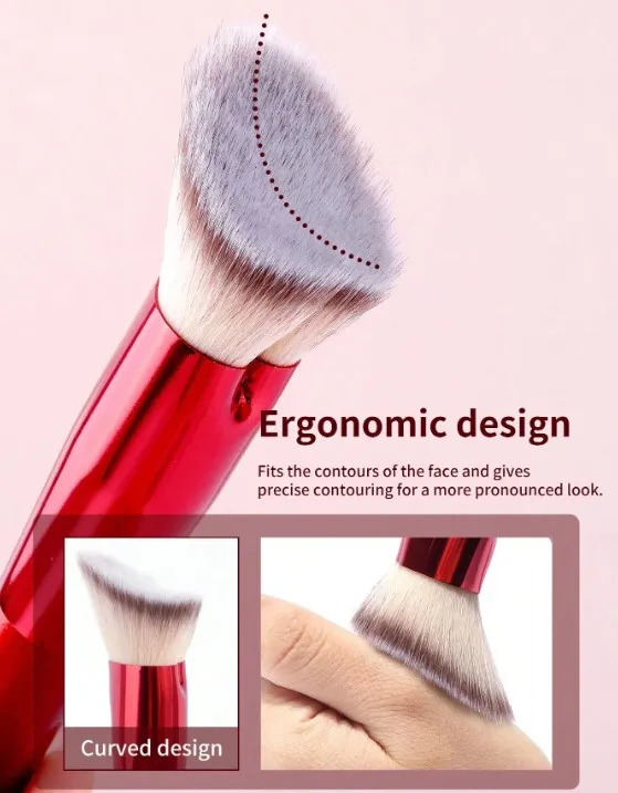 Maange%206pcs%20Professional%20Face%20&%20Eye%20Makeup%20Brush%20Set%20-%20Red%20-%20Image%205