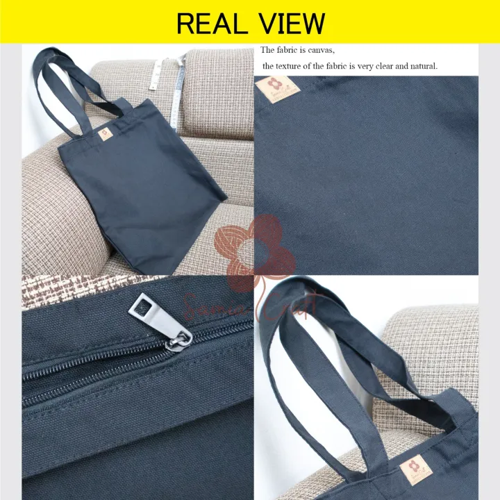 Samia%20Crafts%2013/14Inc%20Fashionable%20Top%20Handle%20Simple%20Plain%20Solid%20Black%20Color%20Canvas%20Tote%20Bag%20with%20Zipper%20Best%20Fabric%20&%20Shopping%20Bag%20For%20Everyday%20Daily%20Use%20-%20Durability%20Assurance%20-%20Image%204