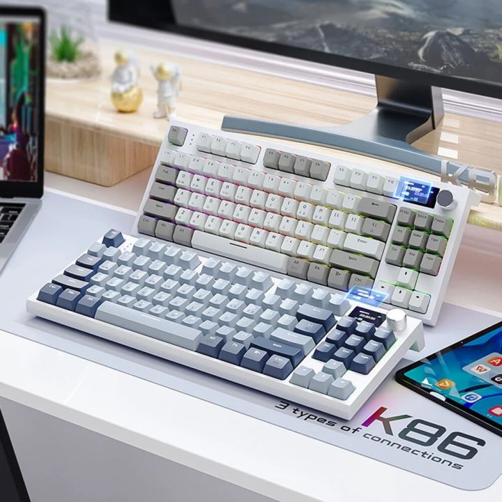 K86%20Hot-Swappable%20Keyboard%2087%20Keys%20Bluetooth-Compatible%20Gaming%20Keyboard%20Wireless%202.4G%20Personalized%20Keypad%20RGB%20Lighting%20Effect%20-%20Image%203