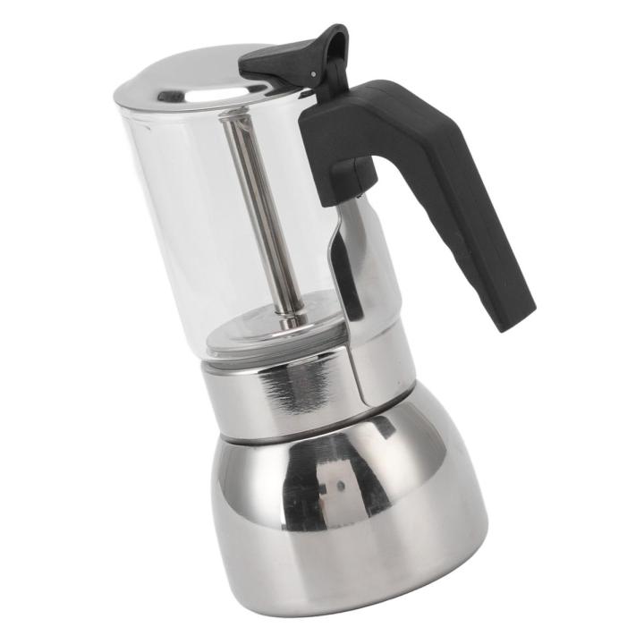 Glass Moka Pot, Delicious Moka Pot Coffee Maker Heat Resistant for Home