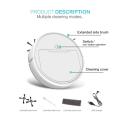 Home Smart Robot Vacuum Cleaner Mop Sweeping Dry Wet Cleaner Small Rechargeable Sweeping Robot Automatic Home Cleaning Machine-black with box. 