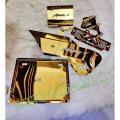 4V Metal Golden Colour Full Set Silencer cover Silencer Churi Number Plate Catching calipar Radiator Guard. 