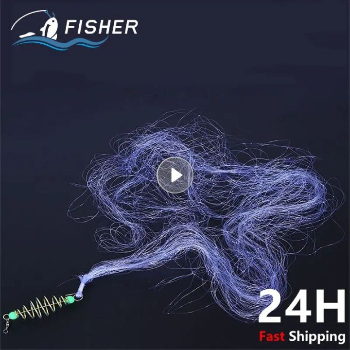 12 Size Fishing Net Trap Mesh Luminous Beads Fishing Cage Fishing Feeder Spring Lead Sinker Throwing Net Fishing Accessories