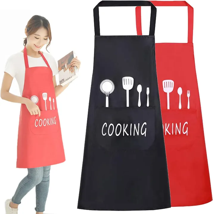 Kitchen%20apron%20waterproof%20oil-proof%20apron%20for%20woman%20adjustable%20home%20cooking%20bib%20with%20pocket%20hand-wiping%20clean%20tool%20accessory%20-%20Image%207