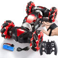 4WD 2.4GHz Remote Control Stunt Car Gesture Induction Twisting Off-Road Cars Vehicle 360 Degree Flip Double Sided Rotating Drift RC Toys With Light & Music - car toy.